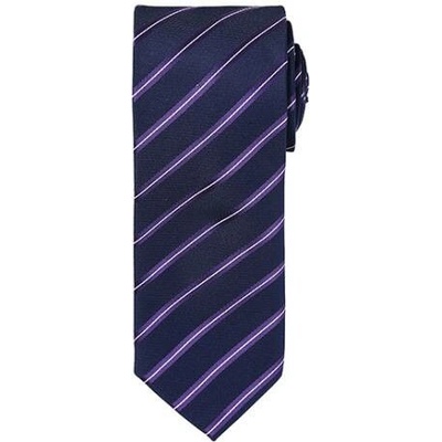 Premier Workwear Sportovní pruhovaná kravata PR784 Navy