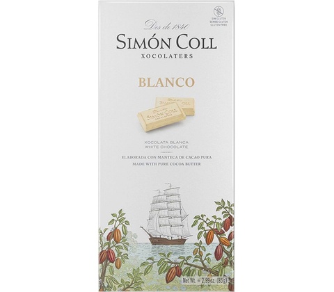 Simón Coll Biela čokoláda, 85 g