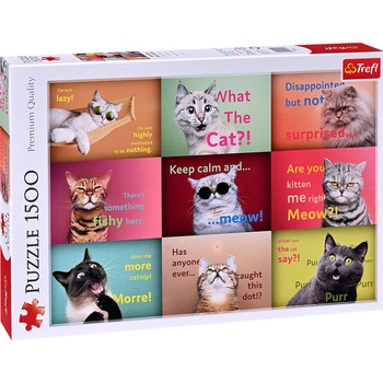 Trefl Пъзел Trefl от 1500 части - Забавни котешки физиономии (26212)