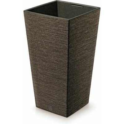 PROSPERPLAST Kvetináč FURU SQUARE ECO WOOD 20cm kávový