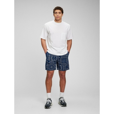 GAP Памучни къси панталони с синя тискография GAP GAP | Sin | МЪЖЕ | XS