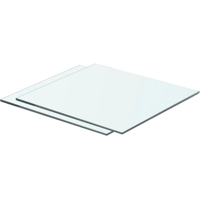 vidaXL Рафтове, 2 бр, панели прозрачно стъкло, 40x30 см (3051556)