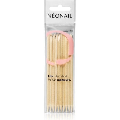 NeoNail Wooden Sticks dřevěný zatlačovač nehtové kůžičky 10 ks