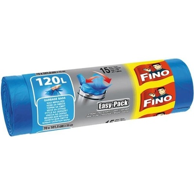 Fino Vrecia zaväzovacie Easy pack 120l 22 µm 15 ks modré