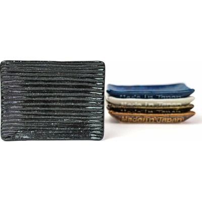 MIJ Servírovací tanier CONTOUR 10 x 7,5 cm čierna keramika