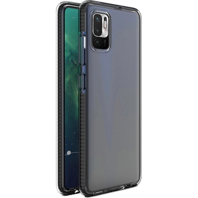 HQWear Кейс с цветна рамка Spring Case за Xiaomi Redmi Note 10 5G/Poco M3 Pro, Черен (9145576232507)
