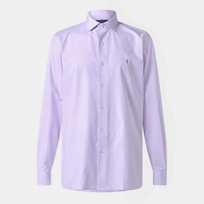 Ralph Lauren Men's Poplin Check Long-Sleeve Patterned Shirt - Light Lilac