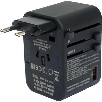 Yato - Cestovný adaptér USB-C, USB-A, 65W YT-81303