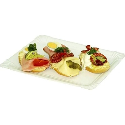 Хартиени чинии - правоъгълни 100БР. 130/200 (е-30911)