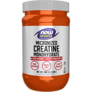 NOW NOW Micronized Creatine Monohydrate Powder, 500 Grams