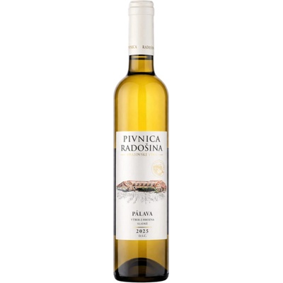 Pivnica Radošina Pálava 2025 suché 9,5% 0,75 l (čistá fľaša)