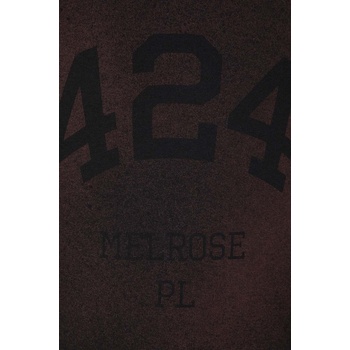 424 Памучна тениска 424 в черно с принт 35424m182s3t 236511 (35424m182s3t.236511)