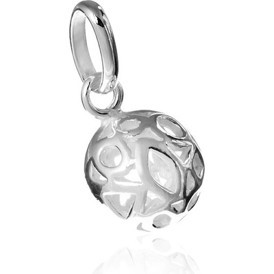 Šperky eshop Stříbrný přívěsek 925 kulička s malými výřezy X14.16