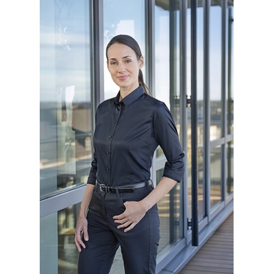 Karlowsky dámská halenka Active-Stretch s 3/4 rukávy v úzkém střihu Černá