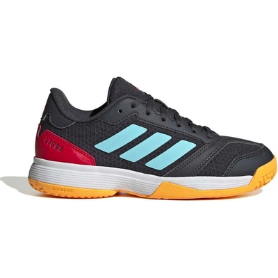 adidas Ligra 8 Kids Indoor Shoes Aurora Onix/Flash Aqua/Semi Lucid Red