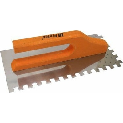 Hladítko nerezové ProTec s dřevěnou rukojetí, 280 x 130 mm, zub 6 mm