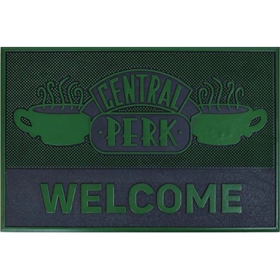 CurePink Gumová Friends Central Perk (60 x 40 cm) zelená [GP85482]