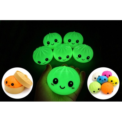 Squishy antistresový knedlíček Svítí ve tmě 8cm