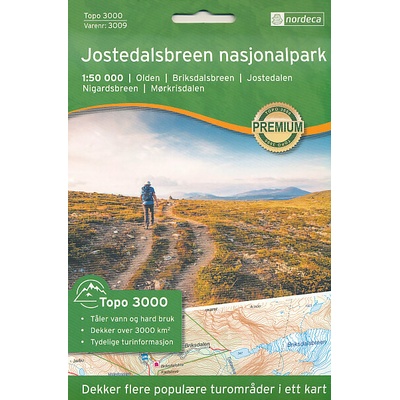 mapa Jostedalsbreen NP 1:50 t. topografická