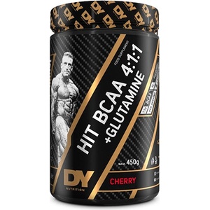 DY Nutrition Високоинтензивна тренировка bcaa 4: 1: 1 + глутамин - Череша / 450 г