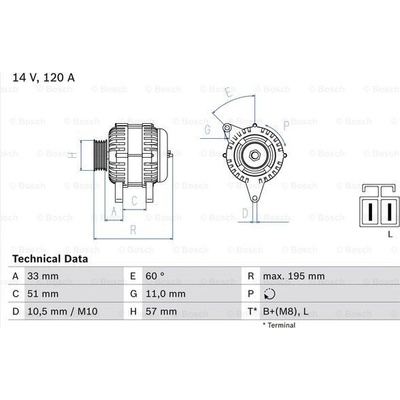 BOSCH Alternátor 0986081060