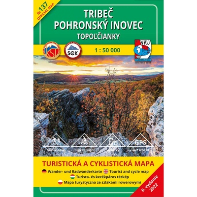 Tribeč - Pohronský Inovec -Topoľčianky 1:50 000 6.vydanie