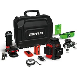 PRO Комплект лазерен нивелир + аксесоари pro pro-aq3dg/ 30 м (pro-l1207)