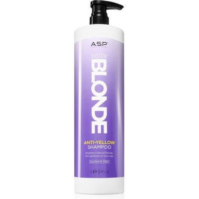 ASP System Blonde Anti-Yellow шампоан за блясък за руса и сива коса 1000ml