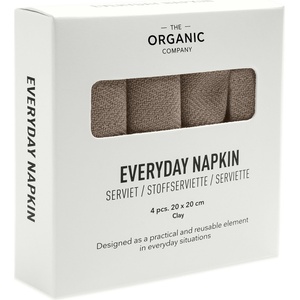 The Organic Company Салфетки Everyday 20 x 20 см сивкавобежови 4 бр (1073-225)