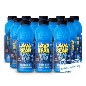 LAVA BEAR Напитка Синя малина 12 бр Х 500 мл