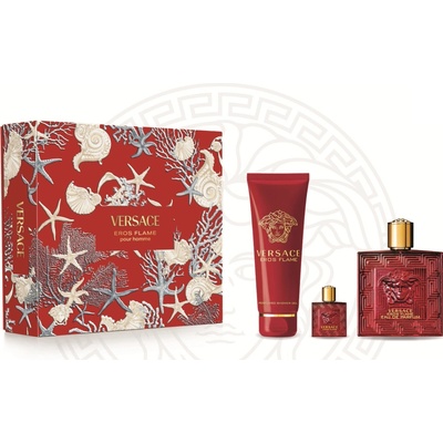 Versace Eros Flame Men EDP 100 ml + EDP 5 ml + sprchový gel 150 ml darčeková sada