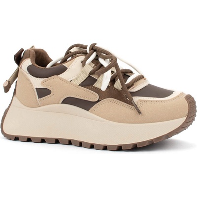 Кафяви дамски кецове от еко кожа