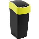 Keter Жълто/черно пластмасово кошче за боклук за рециклиране 45 l Flip Bin - Curver (263987)