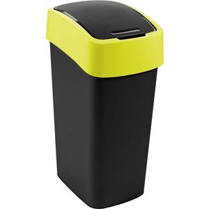 Keter Жълто/черно пластмасово кошче за боклук за рециклиране 45 l Flip Bin - Curver (263987)