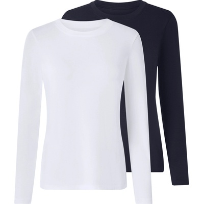 Esmara dámské triko s dlouhými rukávy 2 kusy navy modrá / bílá – Hledejceny.cz