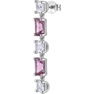 BROSWAY strieborná kusová náušnica Fancy Tender Pink BWFTP17