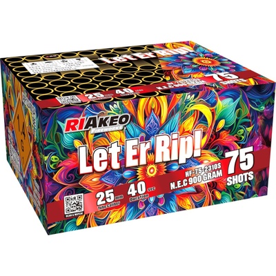 Klasek pyrotechnics kompaktný ohňostroj let er rip! 75 ran 25 mm