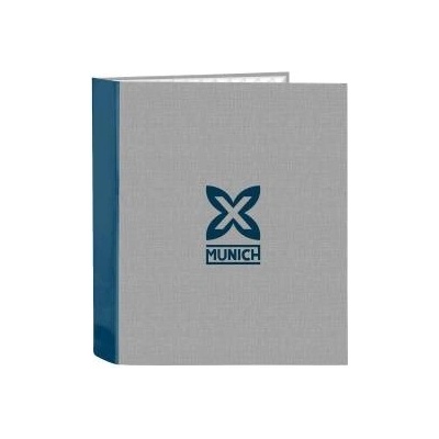 Munich Папка с пръстени Munich Street Син Сив A4 27 x 33 x 6 cm