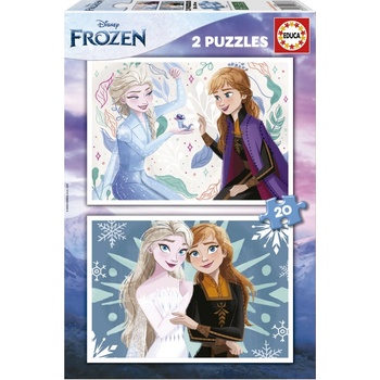 Educa Детски пъзел 2 в 1 Educa - Frozen, 2 х 20 части (EDU19736)