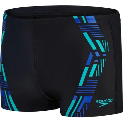 Speedo Мъжки къси панталони Speedo Tech Print Aquashorts Mens - Black/Blue