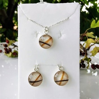 Meganflo Сребърен медальон с кърма и коса