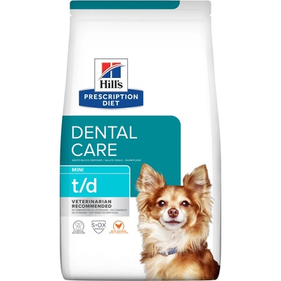 Hill's Prescription Diet T/D Mini Starostlivosť o zuby granule pre psov malých plemien 3 kg
