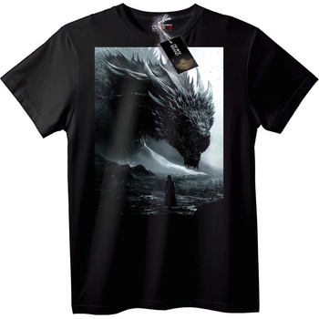 NOONEBRAND Тениска Дракон и Воин - 2XL, Black