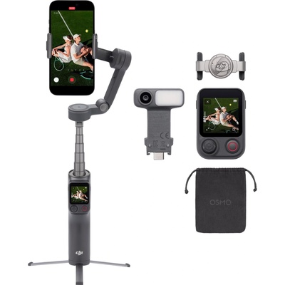 DJI Osmo Mobile 8P gimbal stabilizer for iPhone & Android, tracking module, remote control, native tracking, extension rod & tripod integrated, 10h battery, 3-axis stabilization, smartphone gimbal - 6937224141759