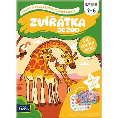 Albi Kvído Karty a puzzle pro mluvicí tablík Zvířátka ze zoo