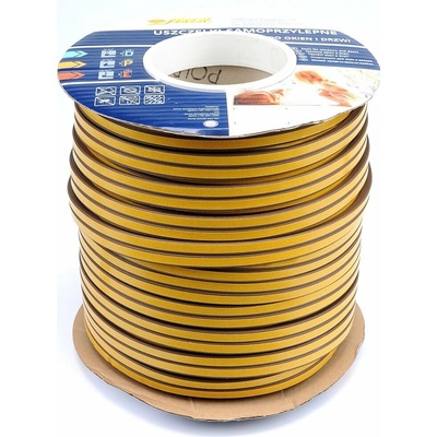 Vorel Samolepiace tesnenie do okien a dverí 9 x 7,5 mm, TYP D, hnedé, 100 m