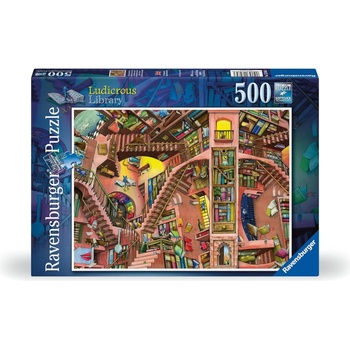Image 1 of Ravensburger Пъзел Ravensburger от 500 части - Шантава библиотека (17484)