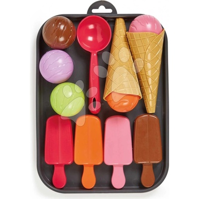 Écoiffier 100% Chef 984 zmrzlina s kornoutu růžovo-oranžovo-zelená