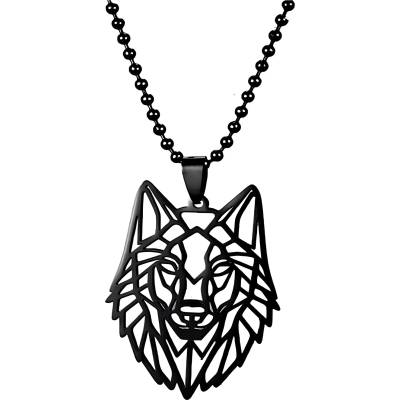 HARAHU Колие Hollow Wolf - Черен KP33460