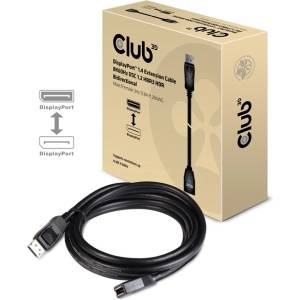 Club 3D Кабел Club 3D - CAC-1023 (DisplayPort 1.4, 8K60Hz, DSC 1.2, HBR3, HDR, 3 m, двупосочен, M/F) (CAC-1023)